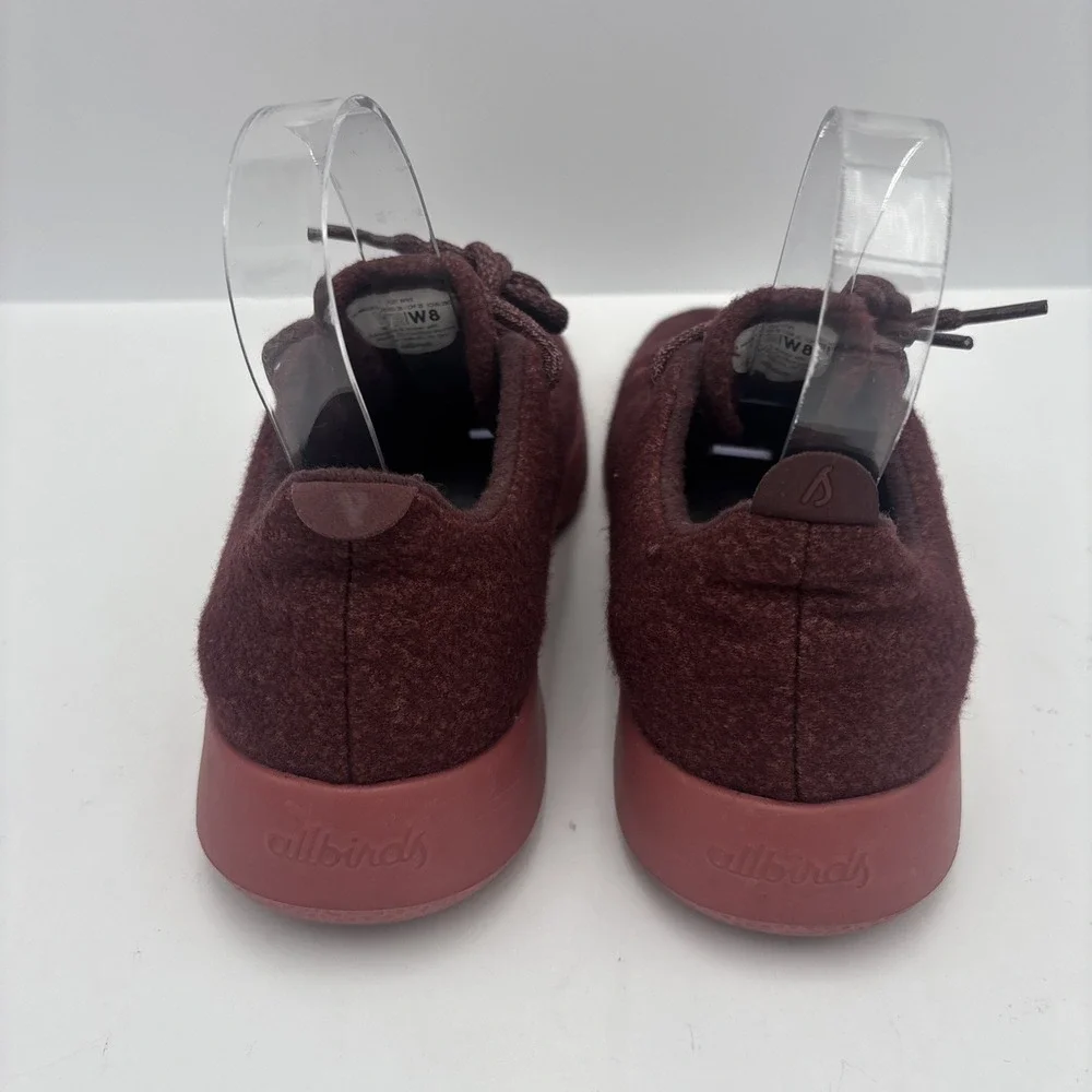 Allbirds Merino Wool Runners Walking‎ Shoes Burgundy Woman's Size W8